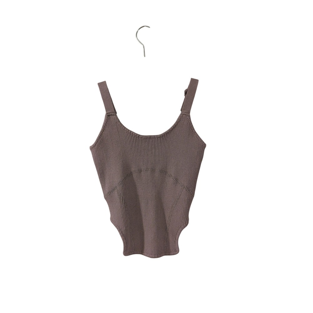 Forever 21 Ribbed Camisole Womens Small Mauve Adjustable Strap Knit Tank Top